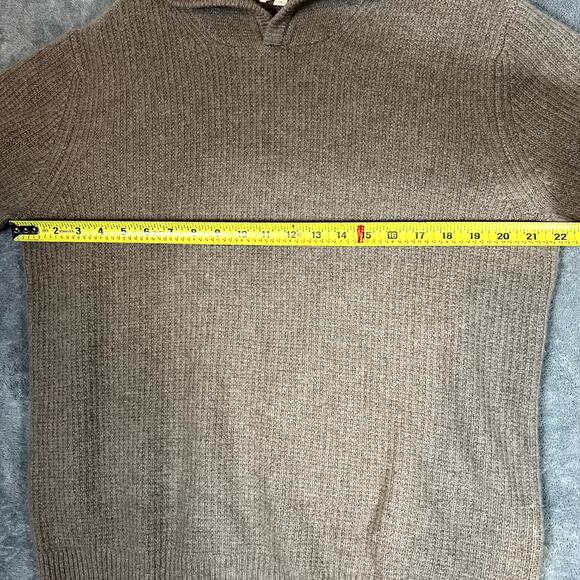 Nap 100% Cashmere Sweater Hoodie Women's M Brown Pullover Long Sleeve Comfy - Picture 7 of 10